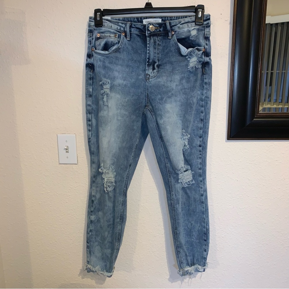 Almost Famous Distressed Ankle Jeans